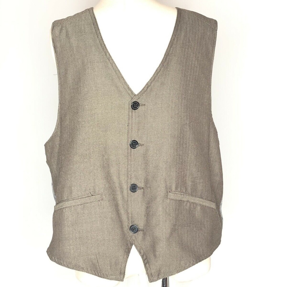 Sovereign Code men's XL vest Brown Herringbone